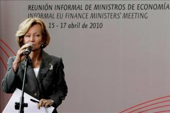 La vicepresidenta segunda del Gobierno y ministra de Economía y Hacienda, Elena Salgado. (Foto: JAVIER LIZÓN)