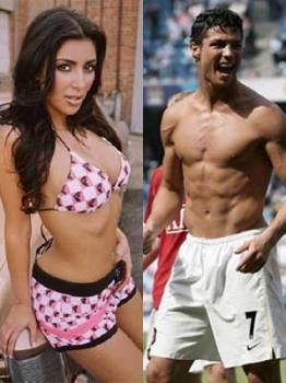 Kim Kardashian y Cristiano Ronaldo.