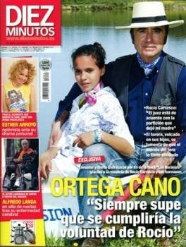 Ortega Cano, con su hija en la portada de la revista 'Diez Minutos'.
