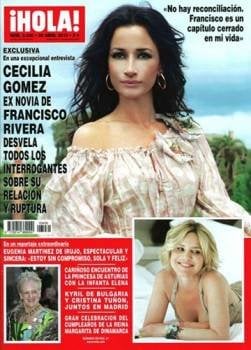Cecilia Gómez, en la portada de la revista ¡Hola!