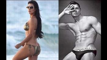Kim Kardashian y Cristiano Ronaldo, dos cuerpos de infarto.