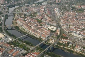 Vista panorámica de la actual estación Ourense-Empalme, que será estación de la alta velocidad. (Foto: JOSÉ PAZ)