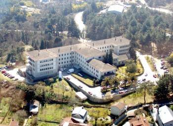 Vista aérea del Hospital de Piñor.