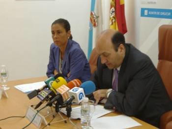 Marisol Díaz y Rogelio Martínez, durante la rueda de prensa.