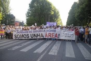 Manifestación para reivindicar el área sanitaria de O Barco.