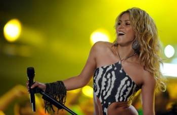 Shakira en la gala inaugural del mundial de Sudáfrica