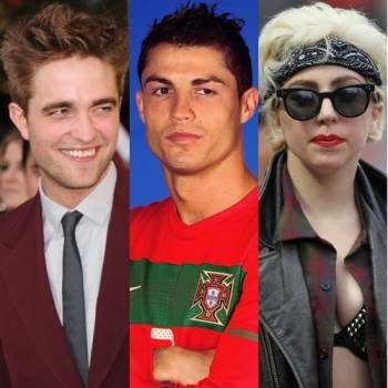 Robert Pattinson, Cristiano Ronaldo y Lady Gaga