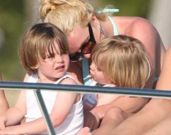 Britney Spears con sus hijos