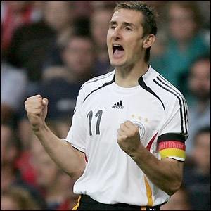 El delantero de la selección alemana Miroslav Klose