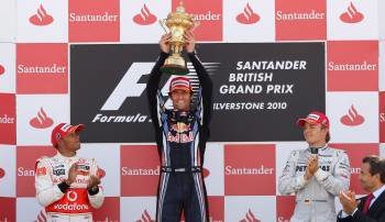 Podio del Gran Premio de Gran Bretaña. (Foto: Felipe Trueba)
