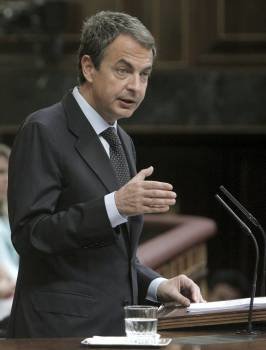Zapatero, durante su intervención.