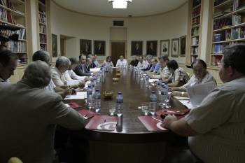 Imagen general del pleno de la Cámara. Al fondo, en el centro, Celso Barbosa, el presidente.