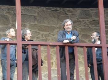 Arturo Baltar, Buciños, José Luis de Dios y Acisclo Manzano, en un acto cultural conjunto. (Foto: Archivo)