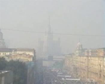 La capital rusa cubierta del humo generado por los incendios de este verano