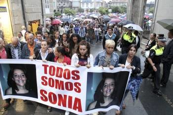 Concentración en Pontevedra para apoyar a la familia de Sonia