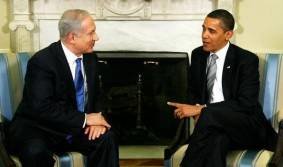 El primer ministro de Israel, Benjamin Netanyahu junto al el presidente Barack Obama