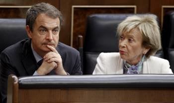 Zapatero, durante la sesión de control al Gobierno en el Congreso. (Foto: Juanjo Martín)