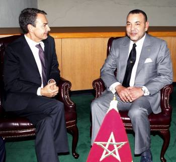 Zapatero y Mohamed VI. (Foto: S. Barrenechea)