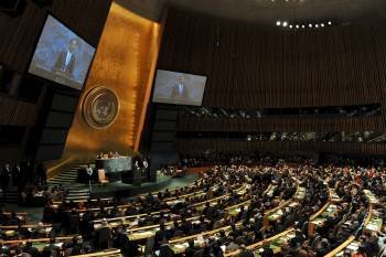 Obama durante su intervención ante la Asamblea General de la ONU (Foto: Jason Szenes)