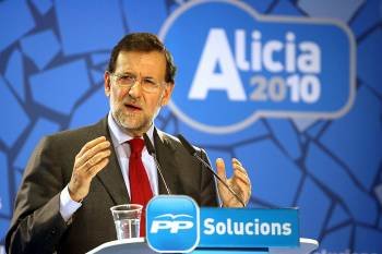 Rajoy, el pasado martes en Cunit, Tarragona. (Foto: Jaume Sellart)