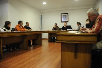 Sotelo, Carballo y Araújo, durante la sesión. (Foto: Martiño Pinal)