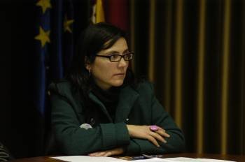 La concejala Eva Pardo, en una sesión plenaria. (Foto: Martiño Pinal)