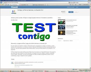 Página de la red social Tuenti que da acceso al Test Contigo.