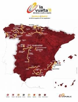 Plano del recorrido de la edición número 66 de la Vuelta a España. (Foto: )