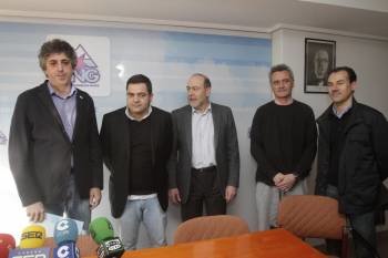 Pérez Bouza, Campos, García, Xavier Oviedo y Jardón. (Foto: MIGUEL ÁNGEL)