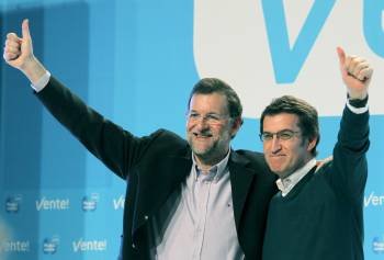 Mariano Rajoy junto a Alberto Núñez. (Foto: Vicente Pernía)