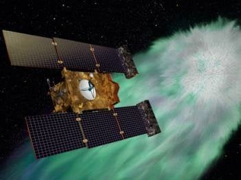 Recreación de la NASA del encuentro con el cometa. (Foto: NASA)