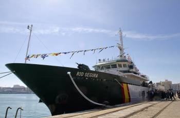 Nuevo buque para la Guardia Civil. (Foto: ROMÁN RÍOS)