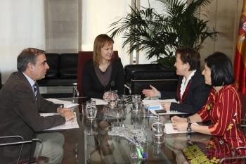 Pajín y Farjas conversan el pasado martes durante la reunión que mantuvieron en Madrid. (Foto: ARCHIVO)