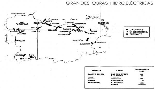 Mapas del informe de actividades de 1960.