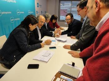Integrantes del Comité electoral del PP. A la izquierda, Vázquez, Baltar, Fernández y Leyte. (Foto: )