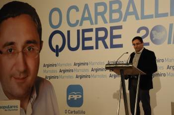 Argimiro Marnotes, durante su intervención en Carballiño. (Foto: MARTIÑO PINAL)