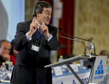 Cascos, en su intervención en el congreso del FAC. (Foto: ALBERTO MORANTE)