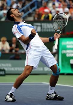 Djokovic celebra a lo grande la victoria en Indian Wells.? (Foto: mike nelson)