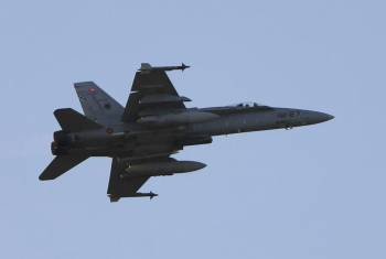  F-18 del Ala 12 del Ejército del Aire que intervendrán en el establecimiento de una zona de exclusión aérea en Libia