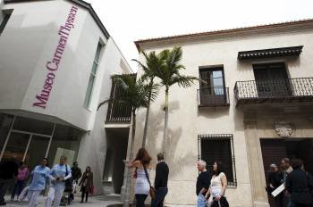 . Exterior del Museo Carmen Thyssen que se inaugura mañana en Málaga.