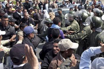 Protestas en Rabat, el pasado jueves. (Foto: Z. GARCÍA)
