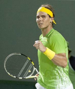 Nadal celebra la concluyente victoria sobre Federer.? (Foto: g. rothstein)