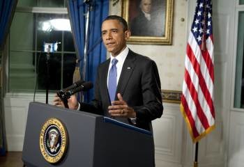 El presidente estadounidense, Barack Obama, anuncia el acuerdo alcanzado con los republicanos. (Foto: J. ROBERTS)