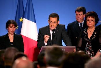 Sarkozy, en una comparecencia pública en París. (Foto: ARCHIVO)