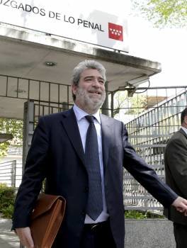 Miguel Ángel Rodríguez, a su salida del Juzgado de lo Penal de Madrid.