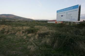 Los terrenos donde se ubicará el futuro parque empresarial de Tamagos, en Verín (Foto: MARCOS ATRIO)
