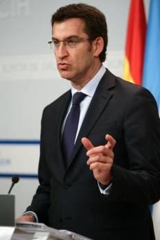 Alberto Núñez, tras el Consello de la Xunta. (Foto: ANA VARELA)