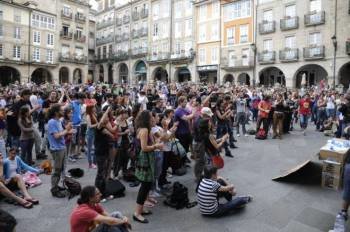 El movimiento 15-M en Ourense el día 19 de Mayo