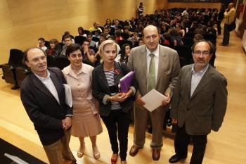 Seoane, Ana González, María Villar, Rogelio Martínez y Abel Rodríguez (Foto: Xesús Fariñas)