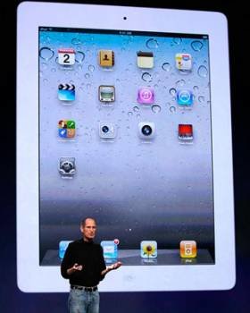 Steve Jobs presentando el iPad 2